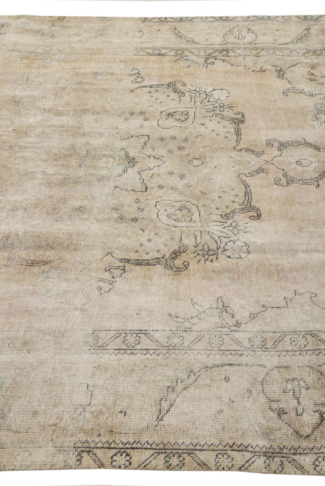 7' 8 x 11' 3 Hand Knotted Ultra Vintage Persian Wool Rug