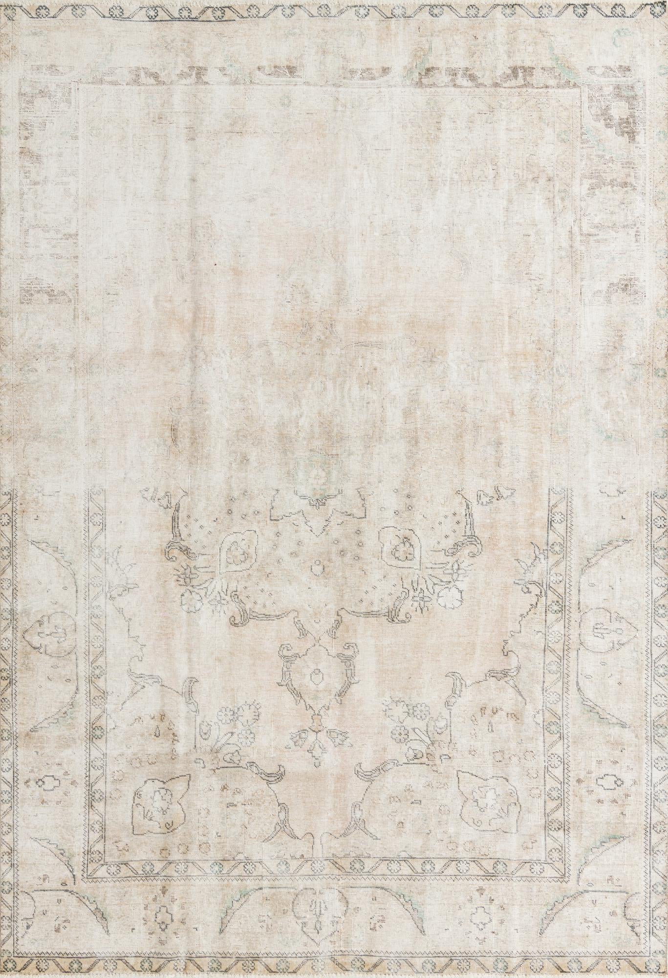 7' 8 x 11' 3 Hand Knotted Ultra Vintage Persian Wool Rug