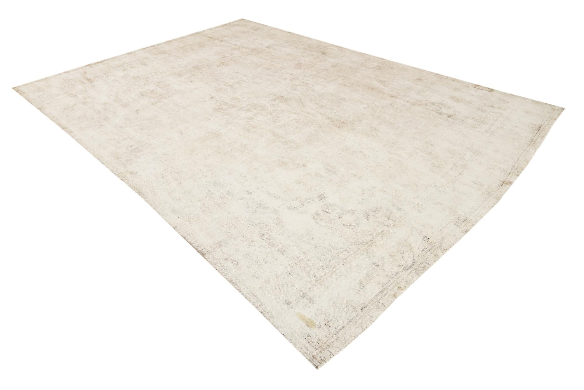 9' x 12' 7 Hand Knotted Ultra Vintage Persian Wool Rug