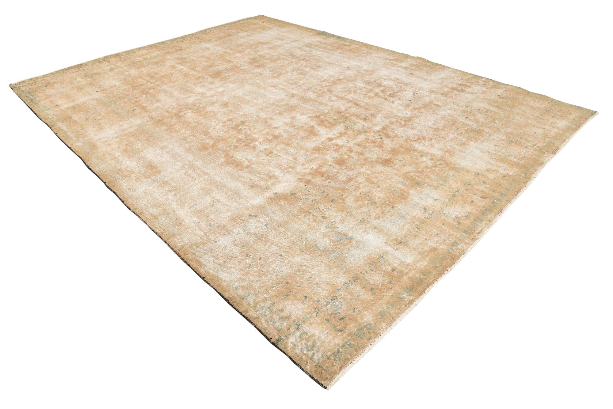 9' 9 x 13' Hand Knotted Ultra Vintage Persian Wool Rug