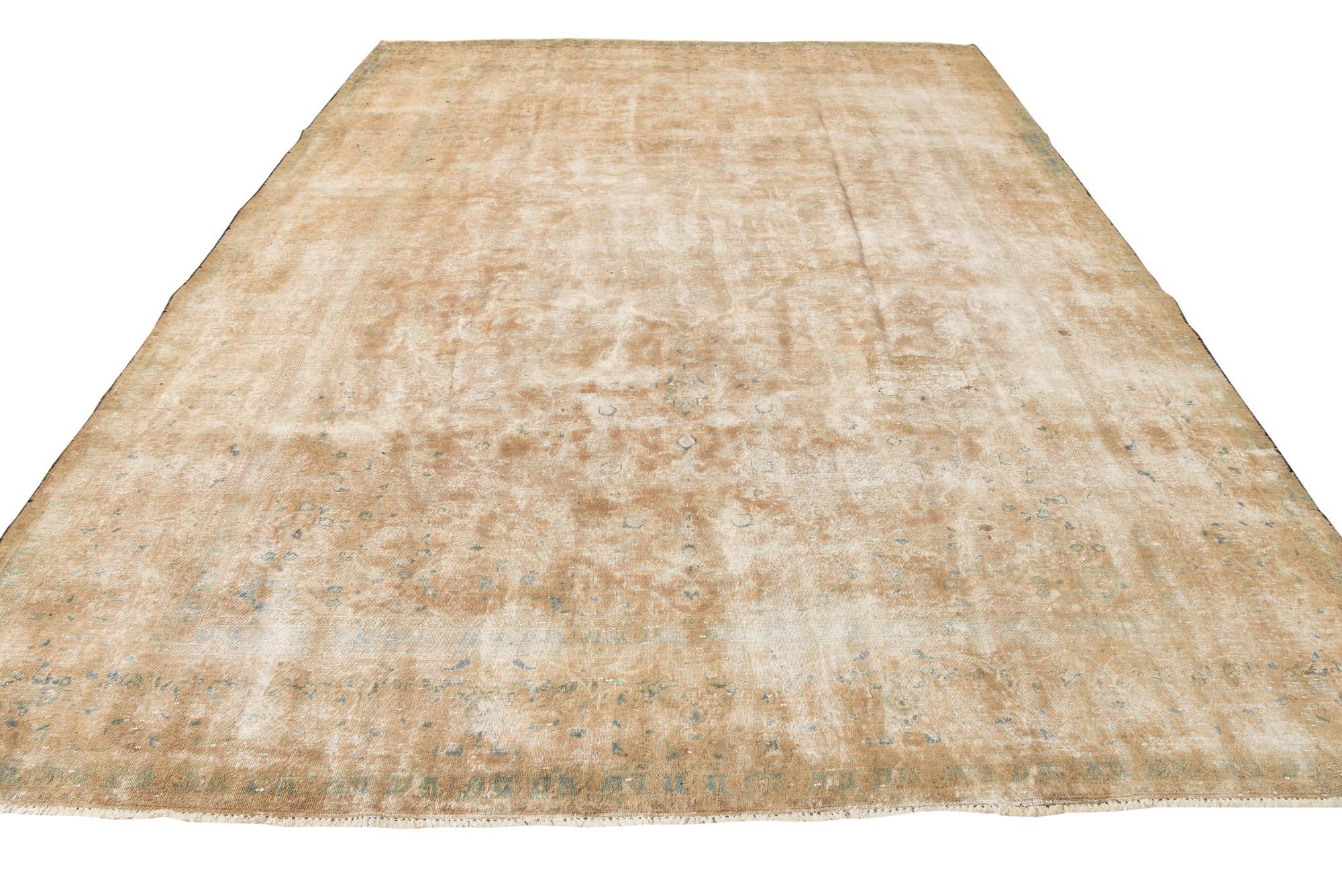 9' 9 x 13' Hand Knotted Ultra Vintage Persian Wool Rug