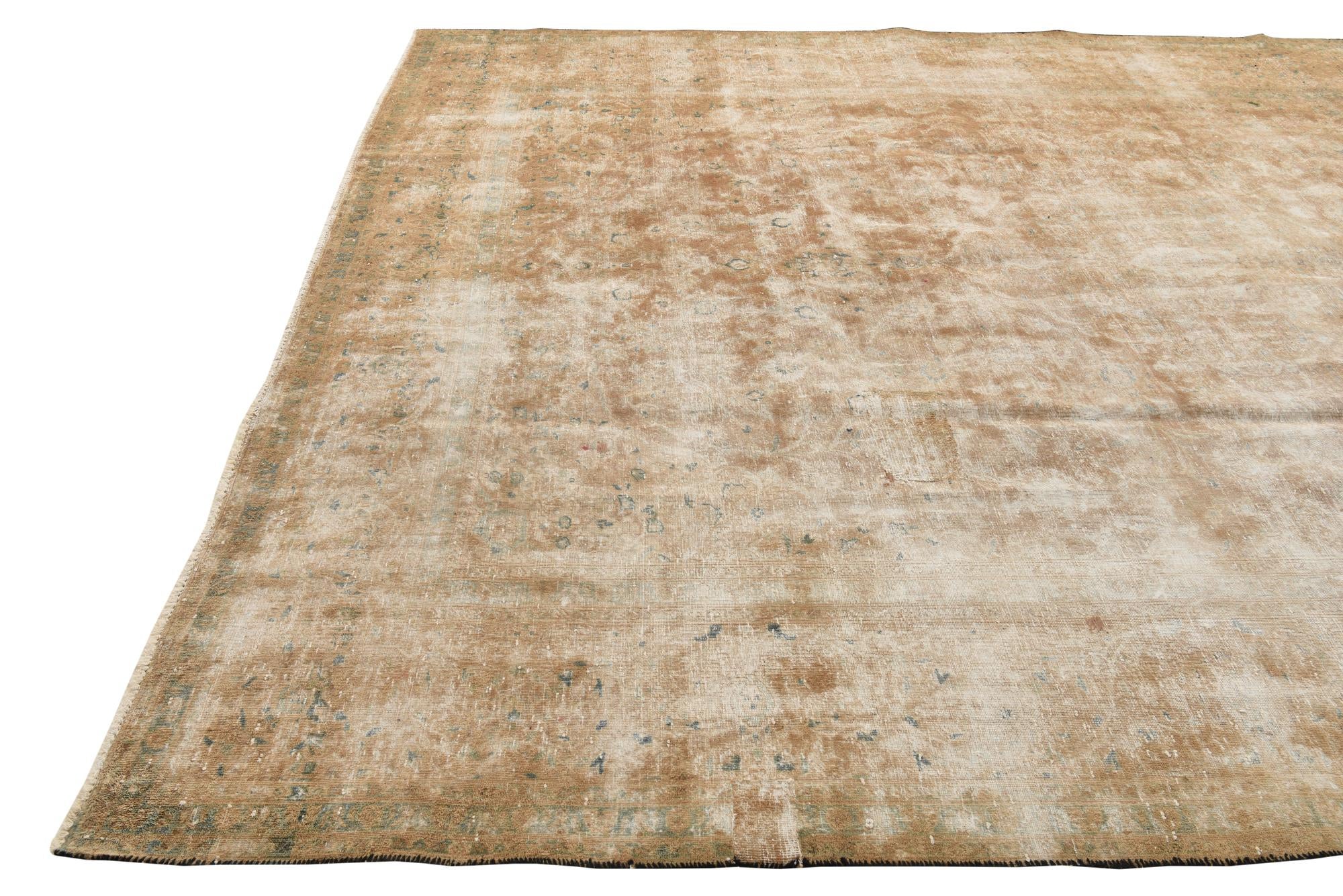 9' 9 x 13' Hand Knotted Ultra Vintage Persian Wool Rug