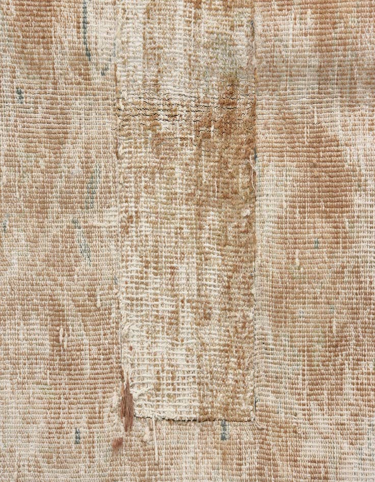 Detail image of  9' 9 x 13'  Hand Knotted Ultra Vintage Persian Wool Rug
