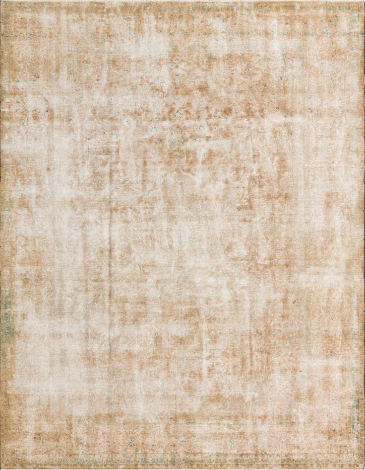 Detail image of 9' 9 x 13' Hand Knotted Ultra Vintage Persian Wool Rug