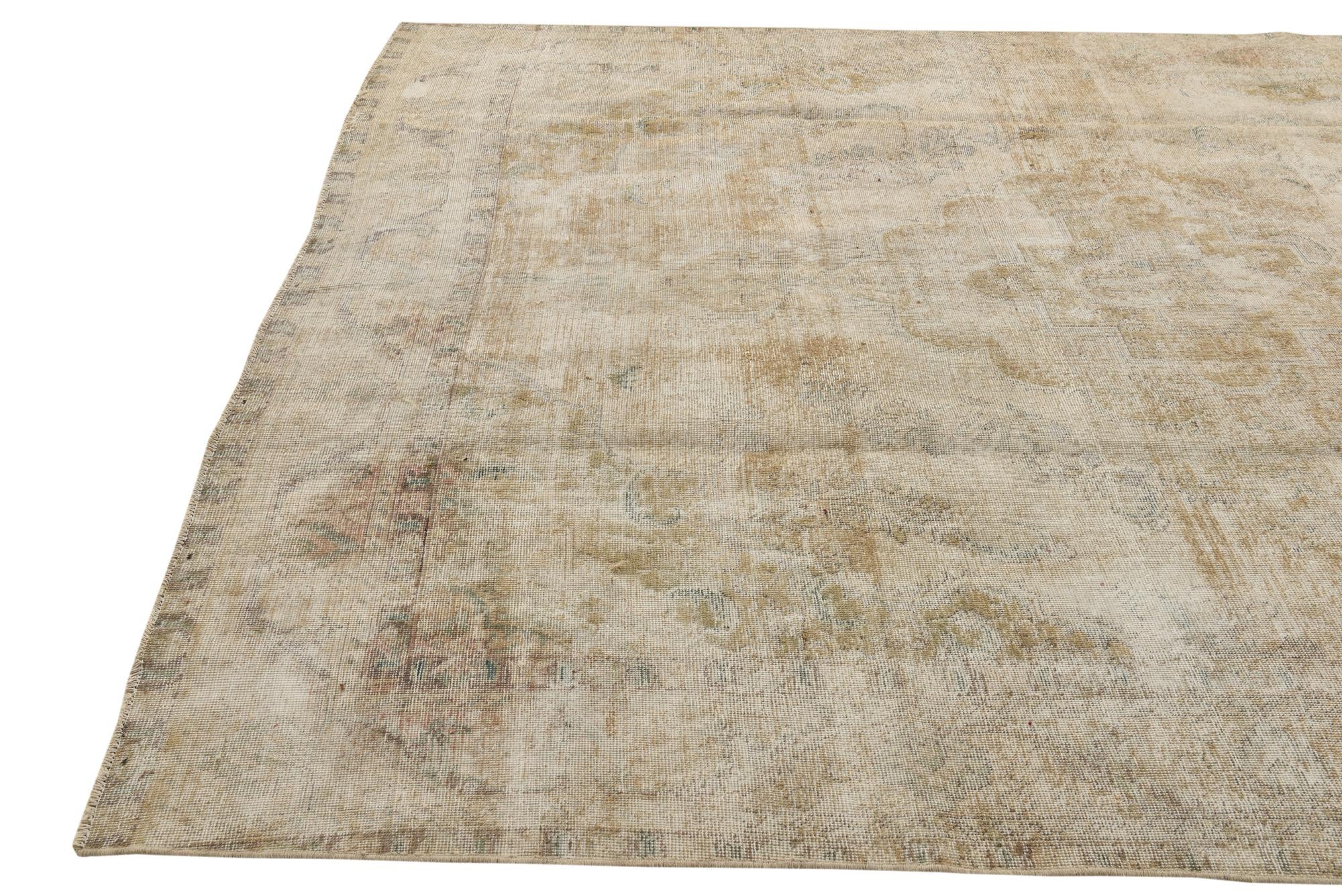 7' 10 x 10' 6 Hand Knotted Ultra Vintage Persian Wool Rug