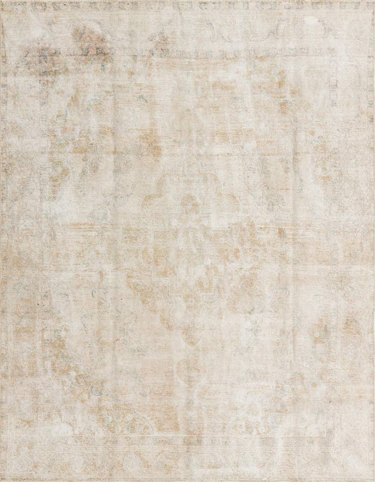 Detail image of 7' 10 x 10' 6 Hand Knotted Ultra Vintage Persian Wool Rug