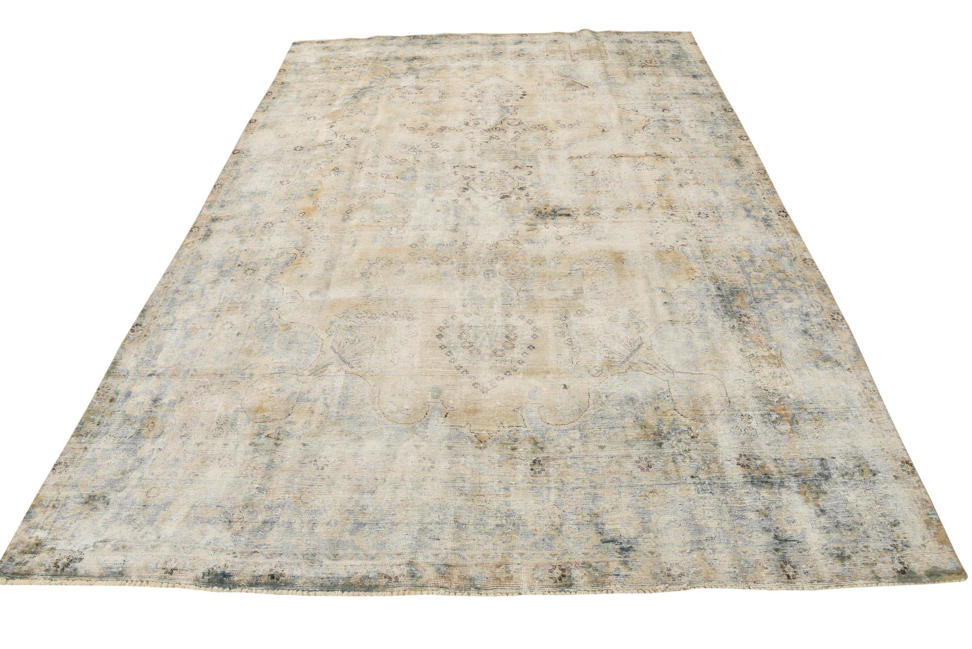 7' 6 x 11' Hand Knotted Ultra Vintage Persian Wool Rug