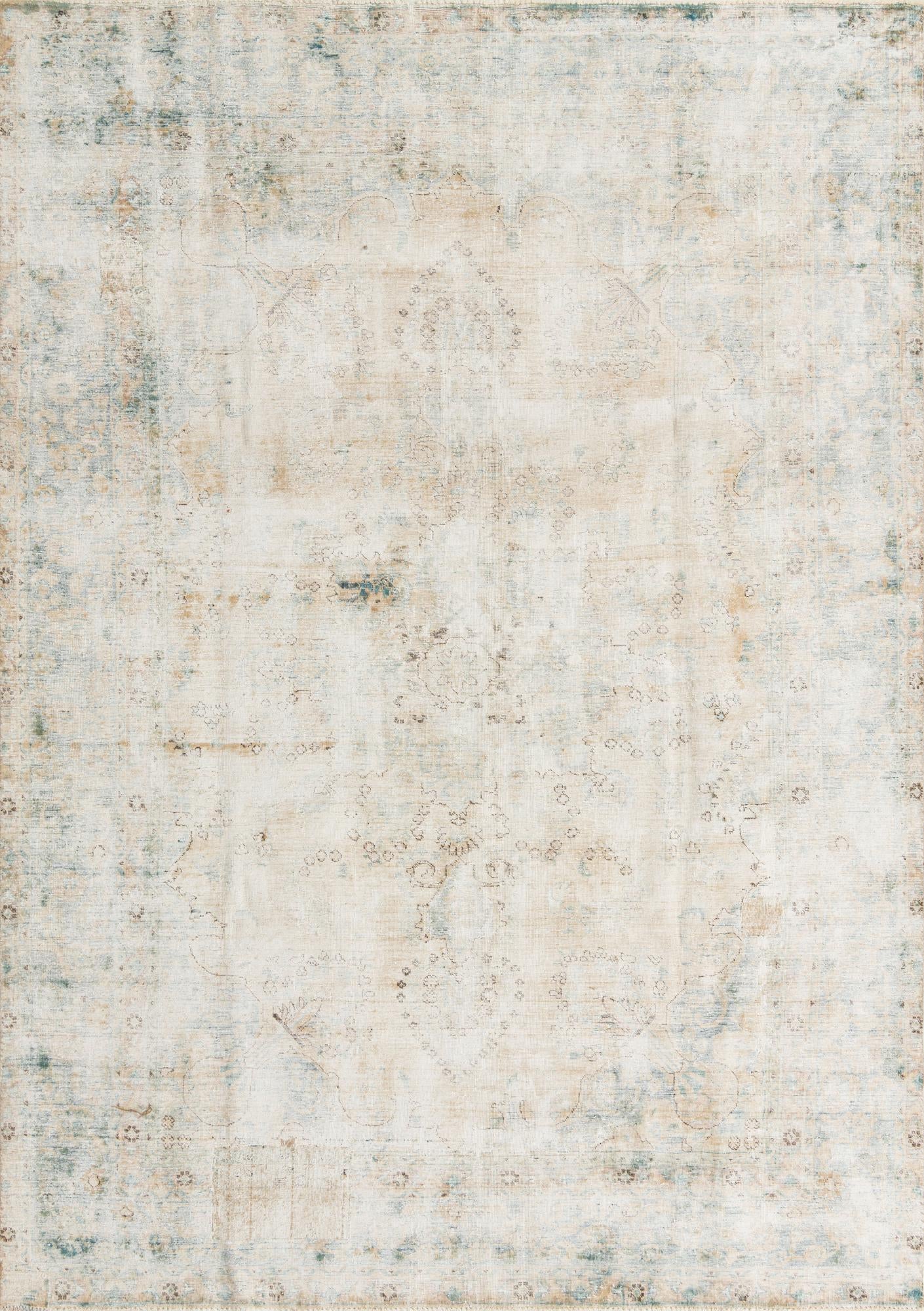 7' 6 x 11' Hand Knotted Ultra Vintage Persian Wool Rug