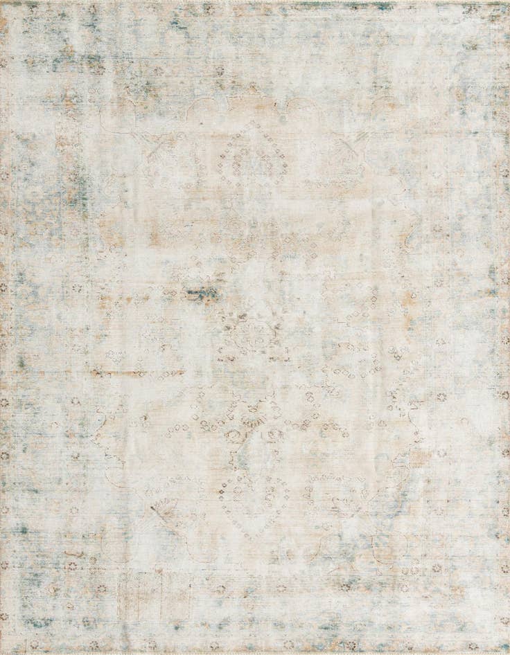 Detail image of 7' 6 x 11' Hand Knotted Ultra Vintage Persian Wool Rug