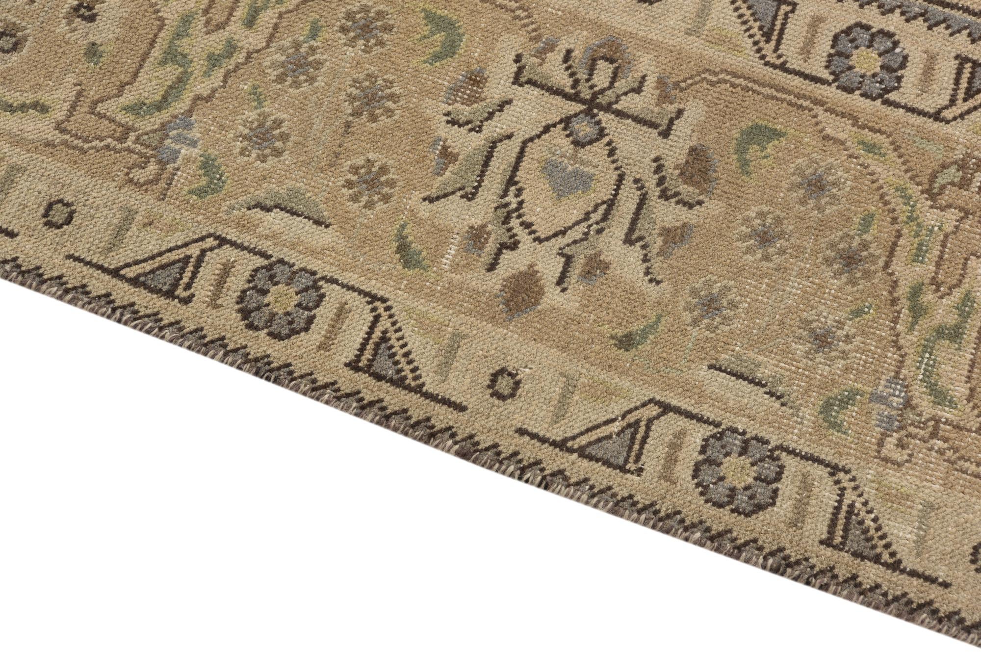 9' 7 x 12' 5 Hand Knotted Ultra Vintage Persian Wool Rug