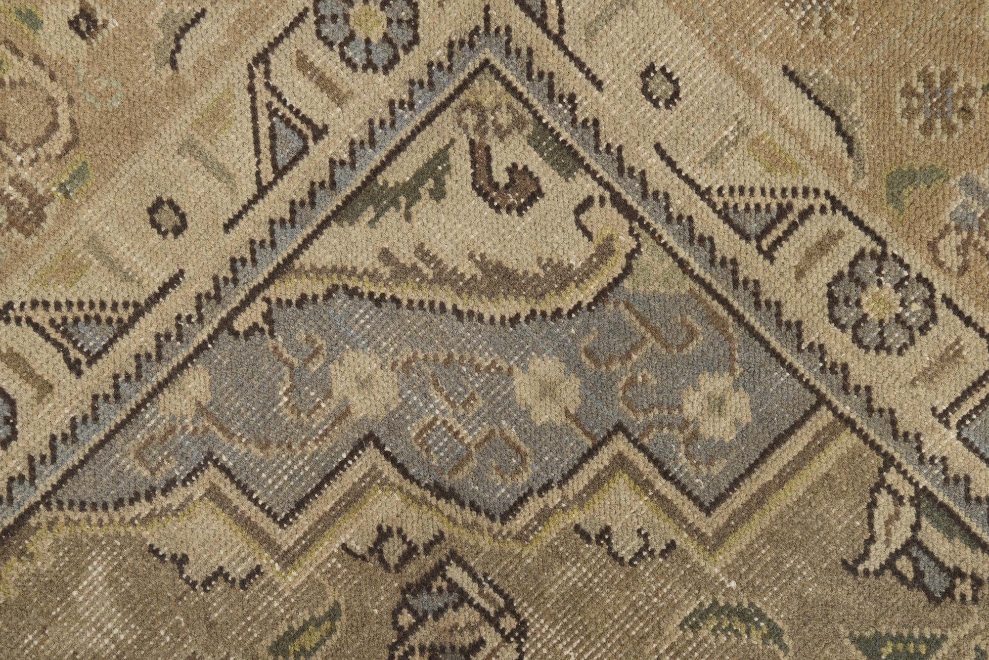 9' 7 x 12' 5 Hand Knotted Ultra Vintage Persian Wool Rug