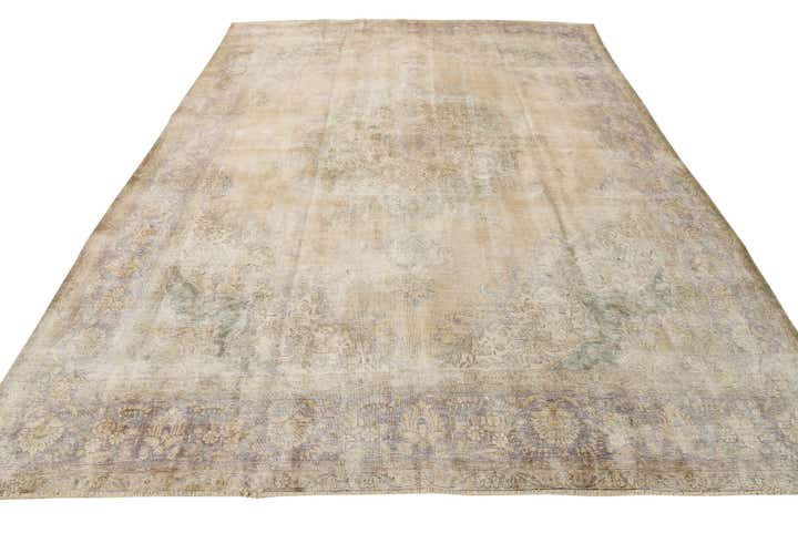 9' 3 x 12' 10 Hand Knotted Ultra Vintage Persian Wool Rug