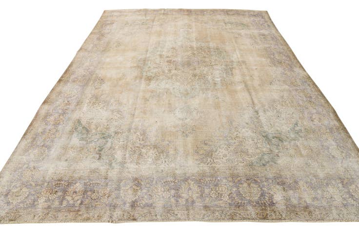Detail image of 9' 3 x 12' 10 Hand Knotted Ultra Vintage Persian Wool Rug