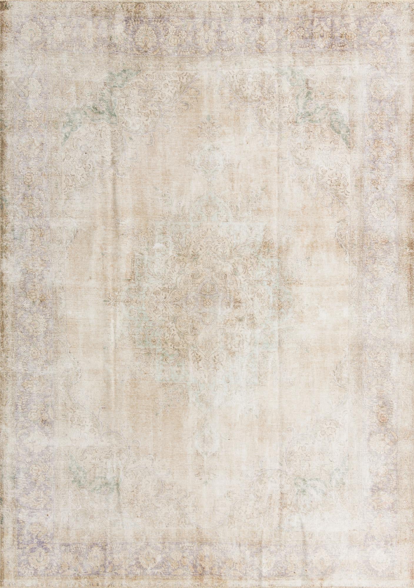 9' 3 x 12' 10 Hand Knotted Ultra Vintage Persian Wool Rug