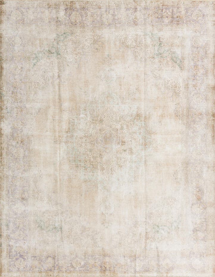  9' 3 x 12' 10  Hand Knotted Ultra Vintage Persian W...