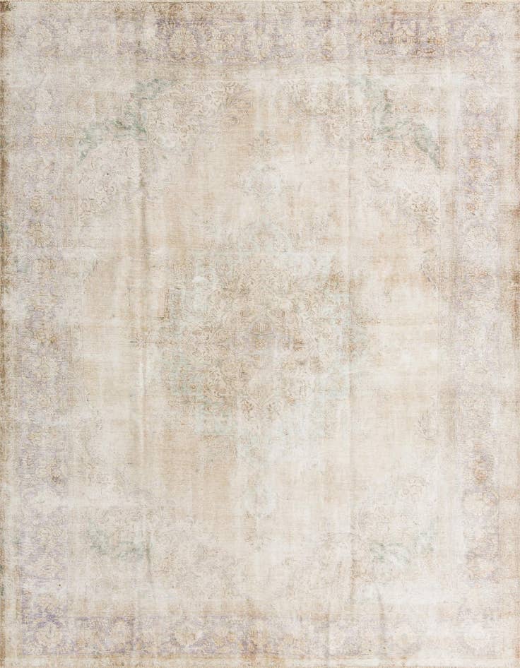 Detail image of 9' 3 x 12' 10 Hand Knotted Ultra Vintage Persian Wool Rug
