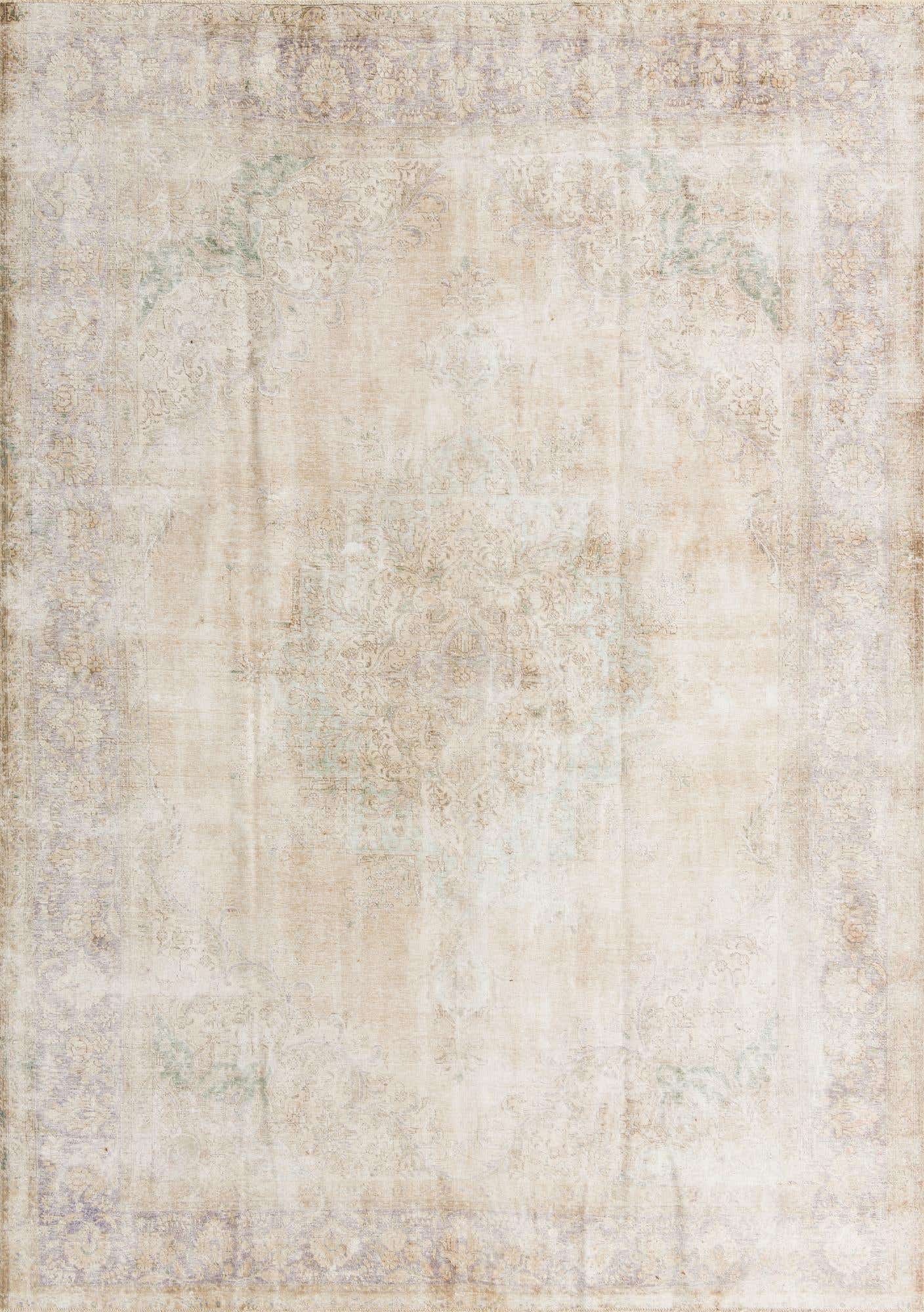 9' 3 x 12' 10 Hand Knotted Ultra Vintage Persian Wool Rug