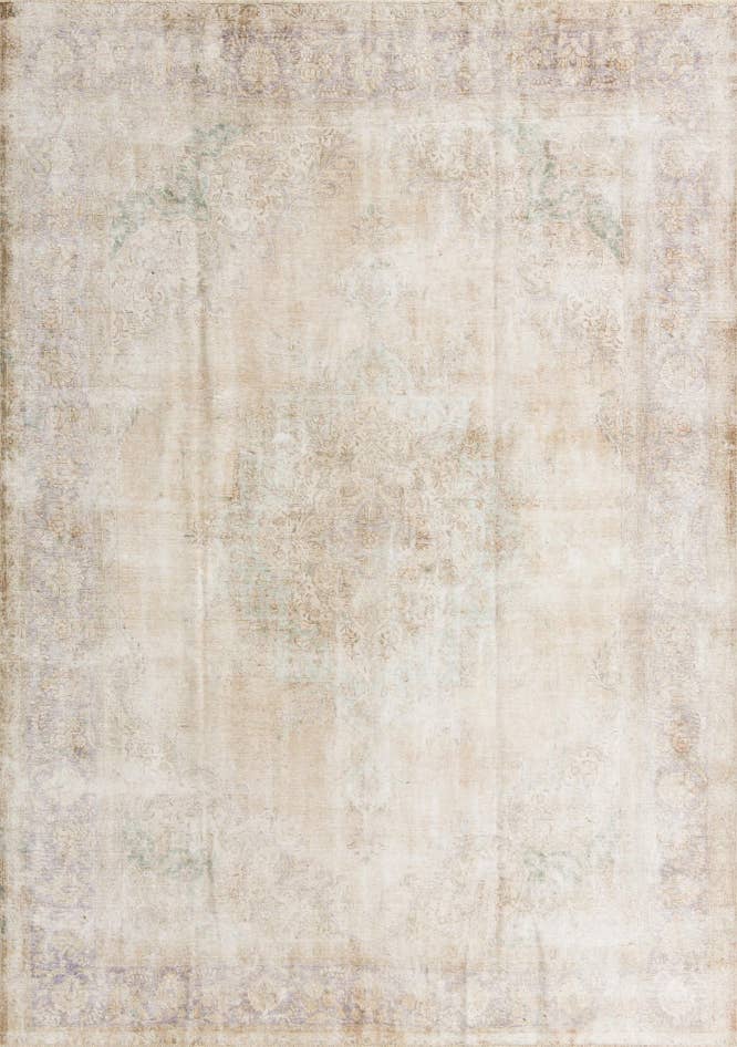 Detail image of 9' 3 x 12' 10 Hand Knotted Ultra Vintage Persian Wool Rug