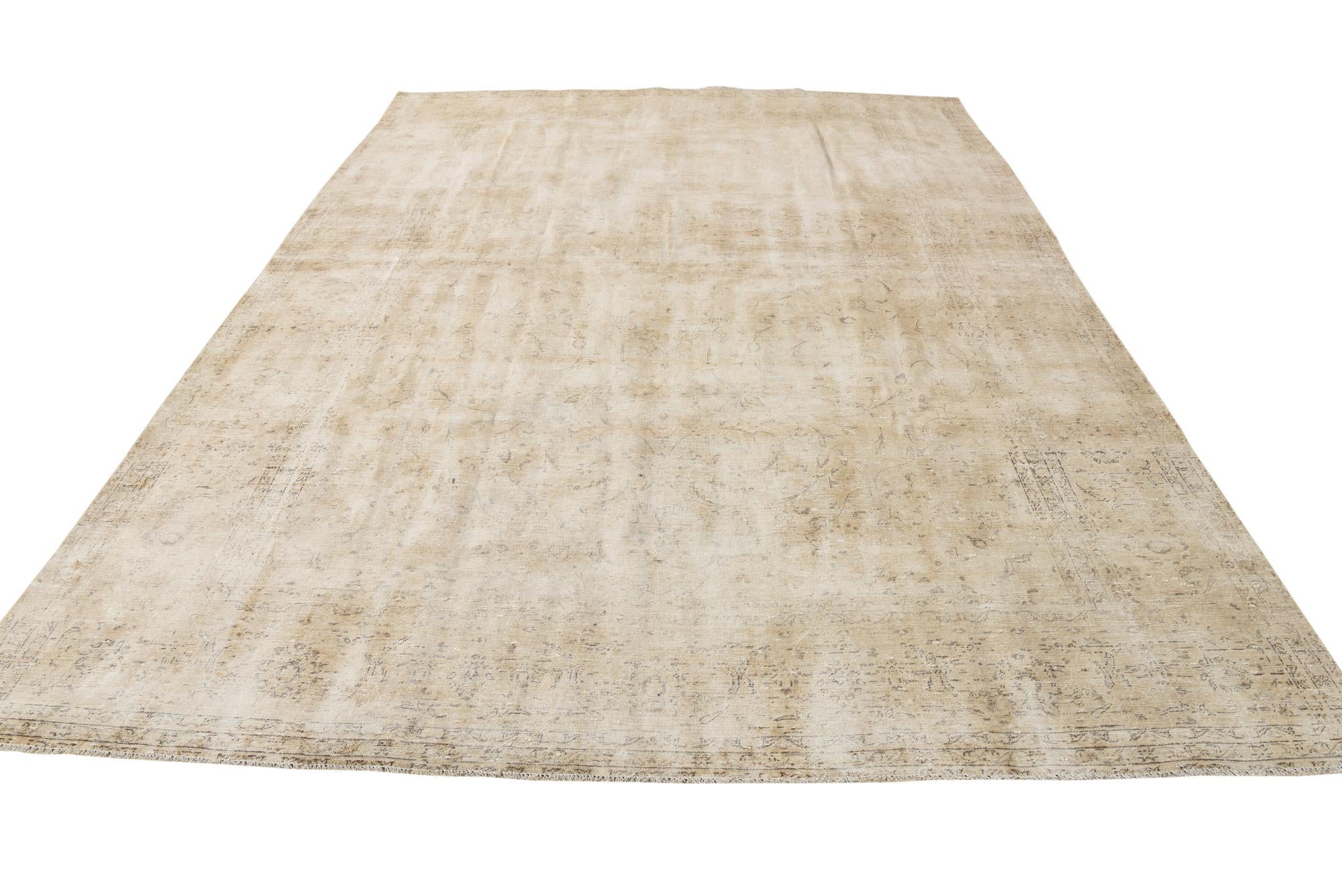 9' 3 x 13' Hand Knotted Ultra Vintage Persian Wool Rug
