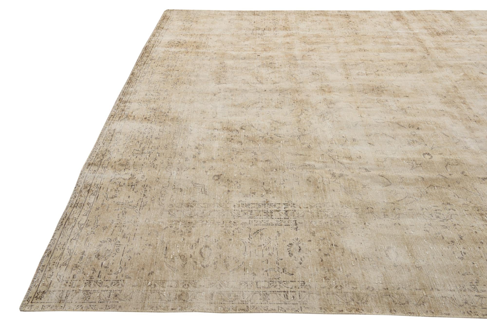 9' 3 x 13' Hand Knotted Ultra Vintage Persian Wool Rug