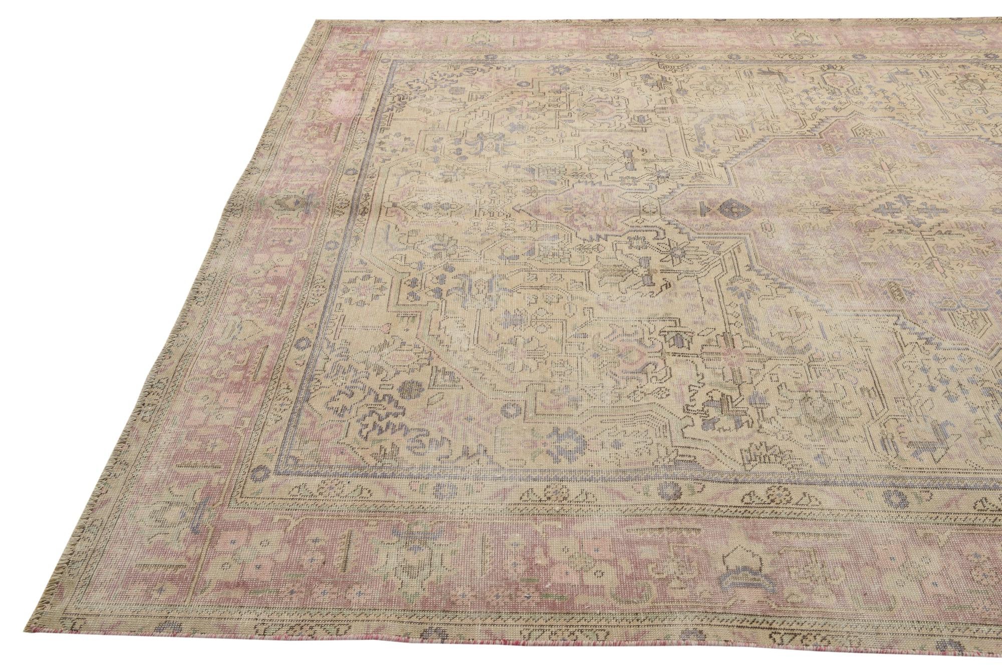 7' 9 x 10' 9 Hand Knotted Ultra Vintage Persian Wool Rug