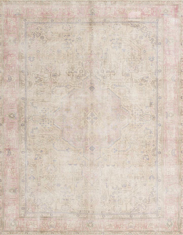  7' 9 x 10' 9  Hand Knotted Ultra Vintage Persian W...