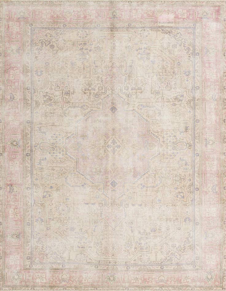 Detail image of 7' 9 x 10' 9 Hand Knotted Ultra Vintage Persian Wool Rug