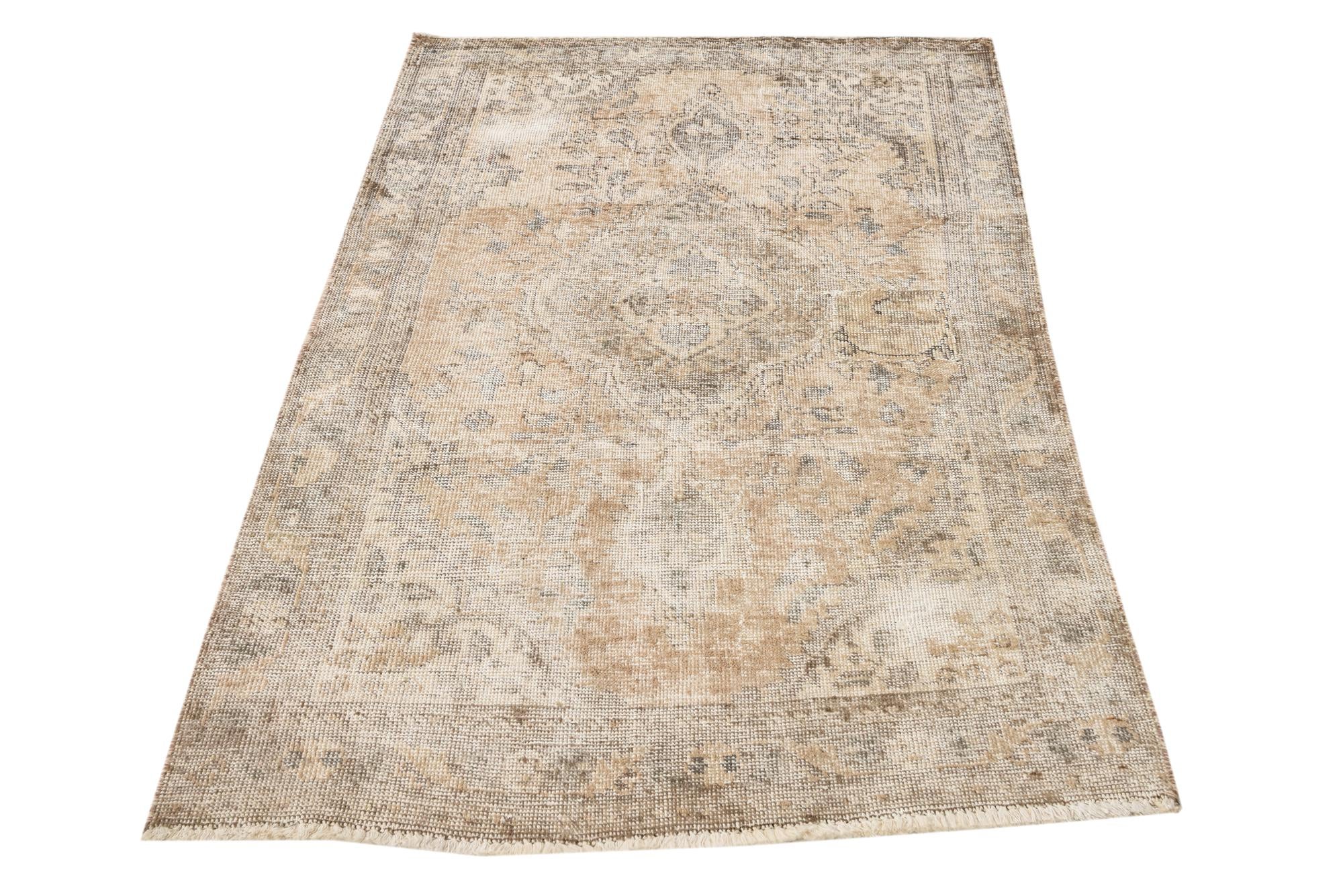 3' x 5' Hand Knotted Ultra Vintage Persian Wool Rug
