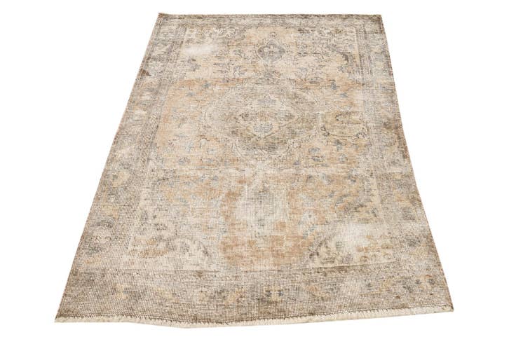 Detail image of 3' x 5' Hand Knotted Ultra Vintage Persian Wool Rug