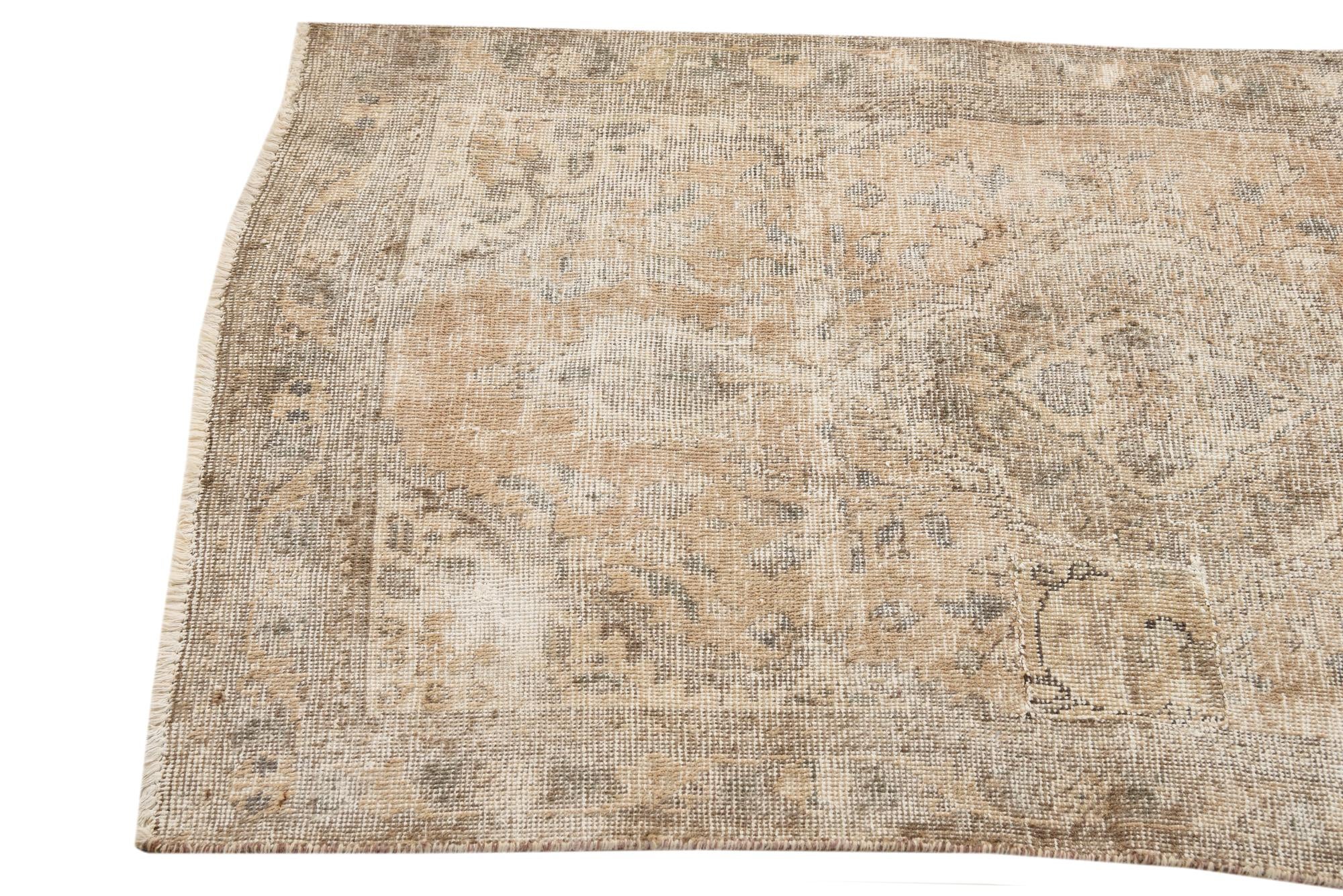 3' x 5' Hand Knotted Ultra Vintage Persian Wool Rug