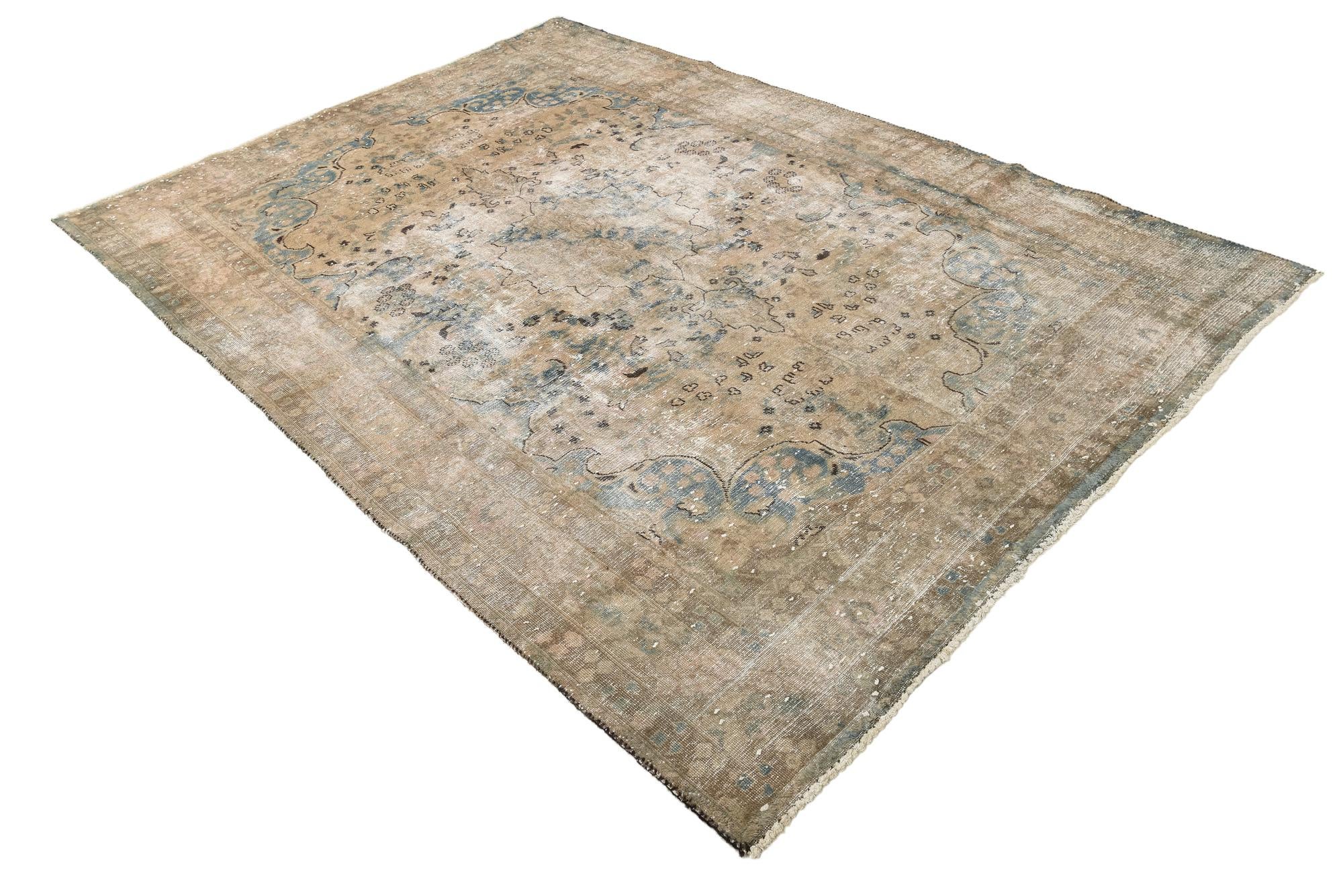 195cm x 280cm anudado a mano Ultra Vintage Alfombra Persa Lana