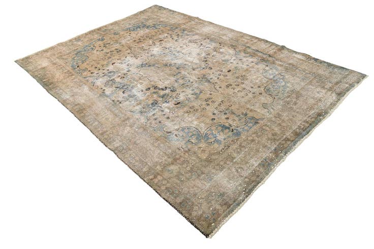 Detail image of 6' 4 x 9' 2 Hand Knotted Ultra Vintage Persian Wool Rug