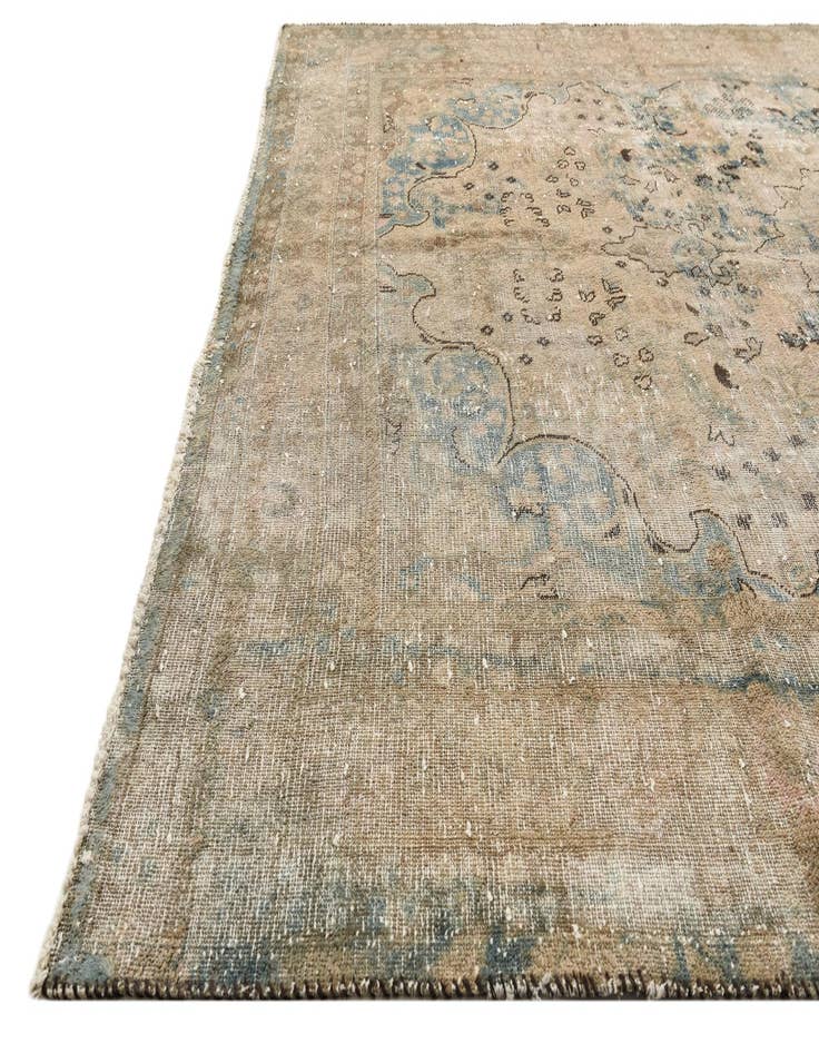 Detail image of 6' 4 x 9' 2  Hand Knotted Ultra Vintage Persian Wool Rug