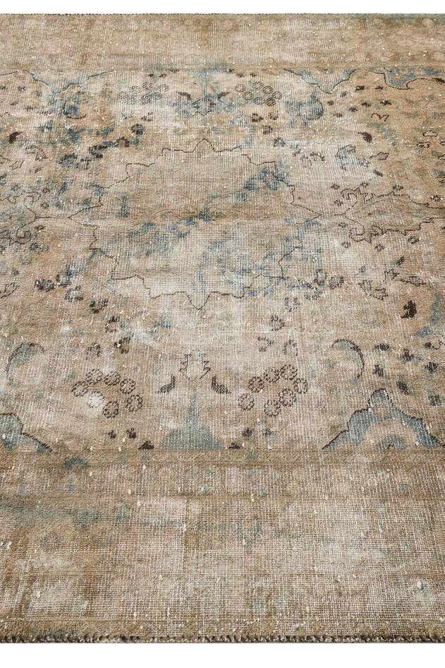 Detail image of 6' 4 x 9' 2 Hand Knotted Ultra Vintage Persian Wool Rug