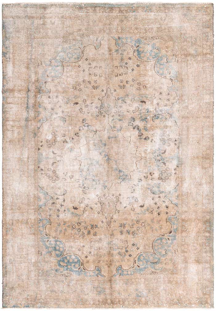 6' 4 x 9' 2 Hand Knotted Ultra Vintage Persian Wool Rug