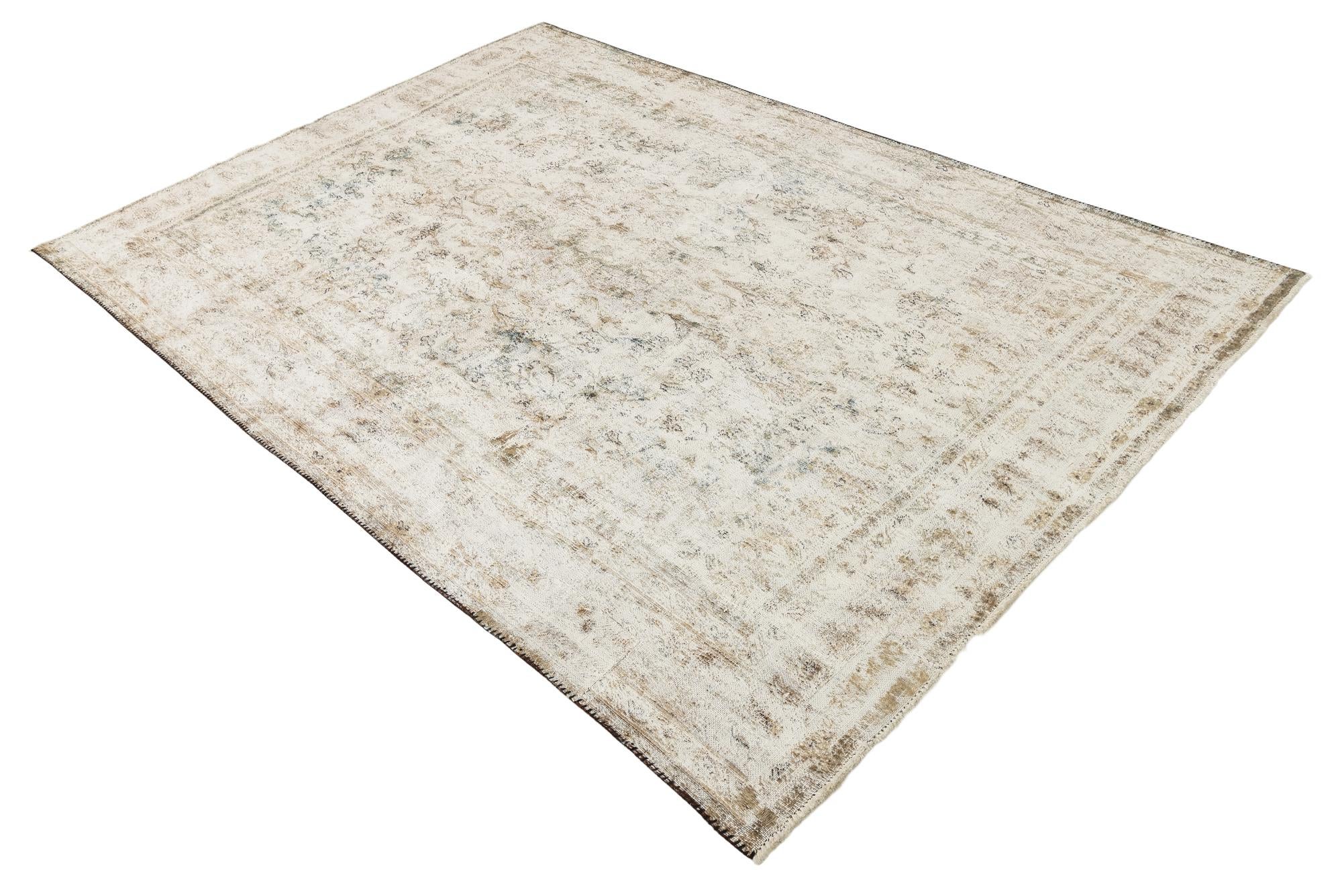 6' 3 x 9' 3 Hand Knotted Ultra Vintage Persian Wool Rug