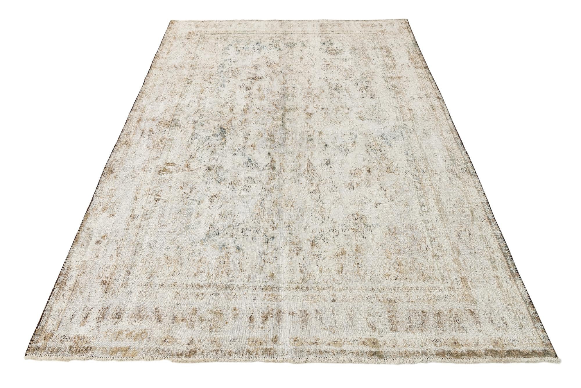 6' 3 x 9' 3 Hand Knotted Ultra Vintage Persian Wool Rug