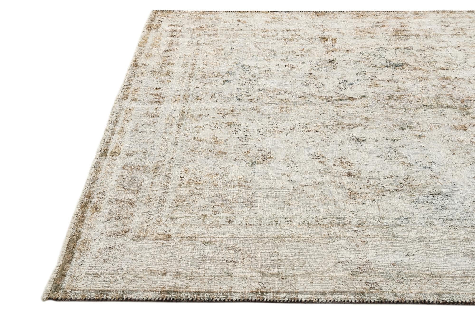 6' 3 x 9' 3 Hand Knotted Ultra Vintage Persian Wool Rug