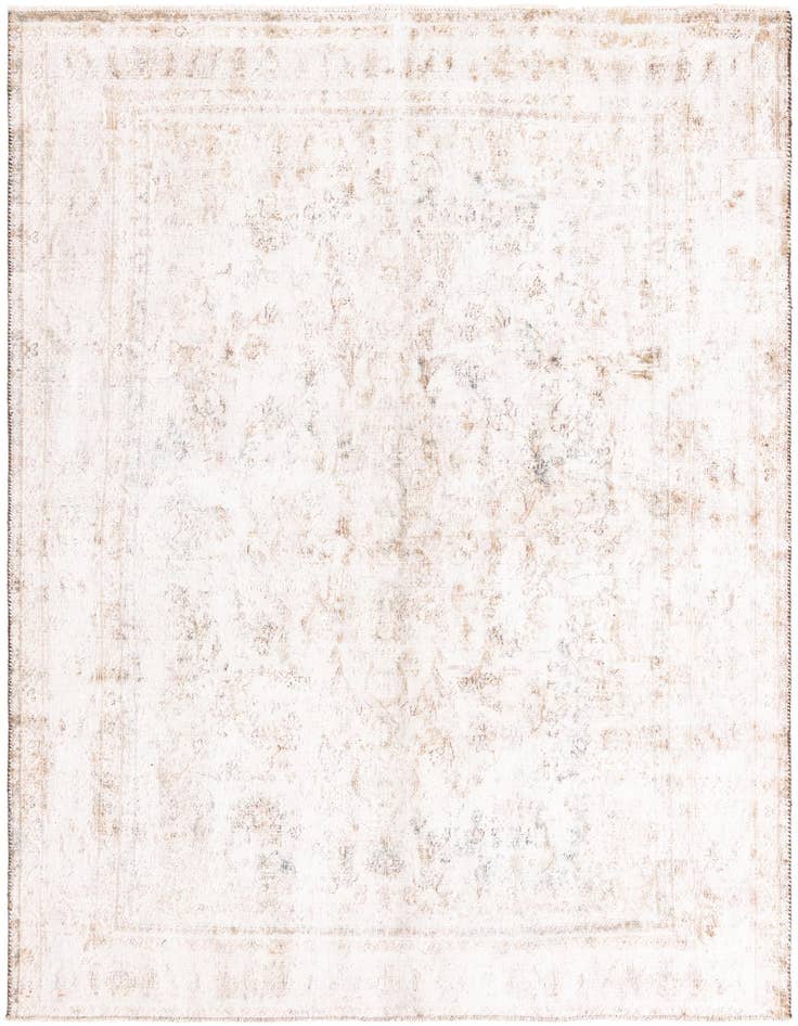 Detail image of 6' 3 x 9' 3 Hand Knotted Ultra Vintage Persian Wool Rug