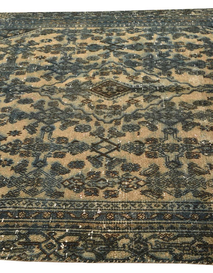 Detail image of 6' 8 x 9' 8  Hand Knotted Ultra Vintage Persian Wool Rug
