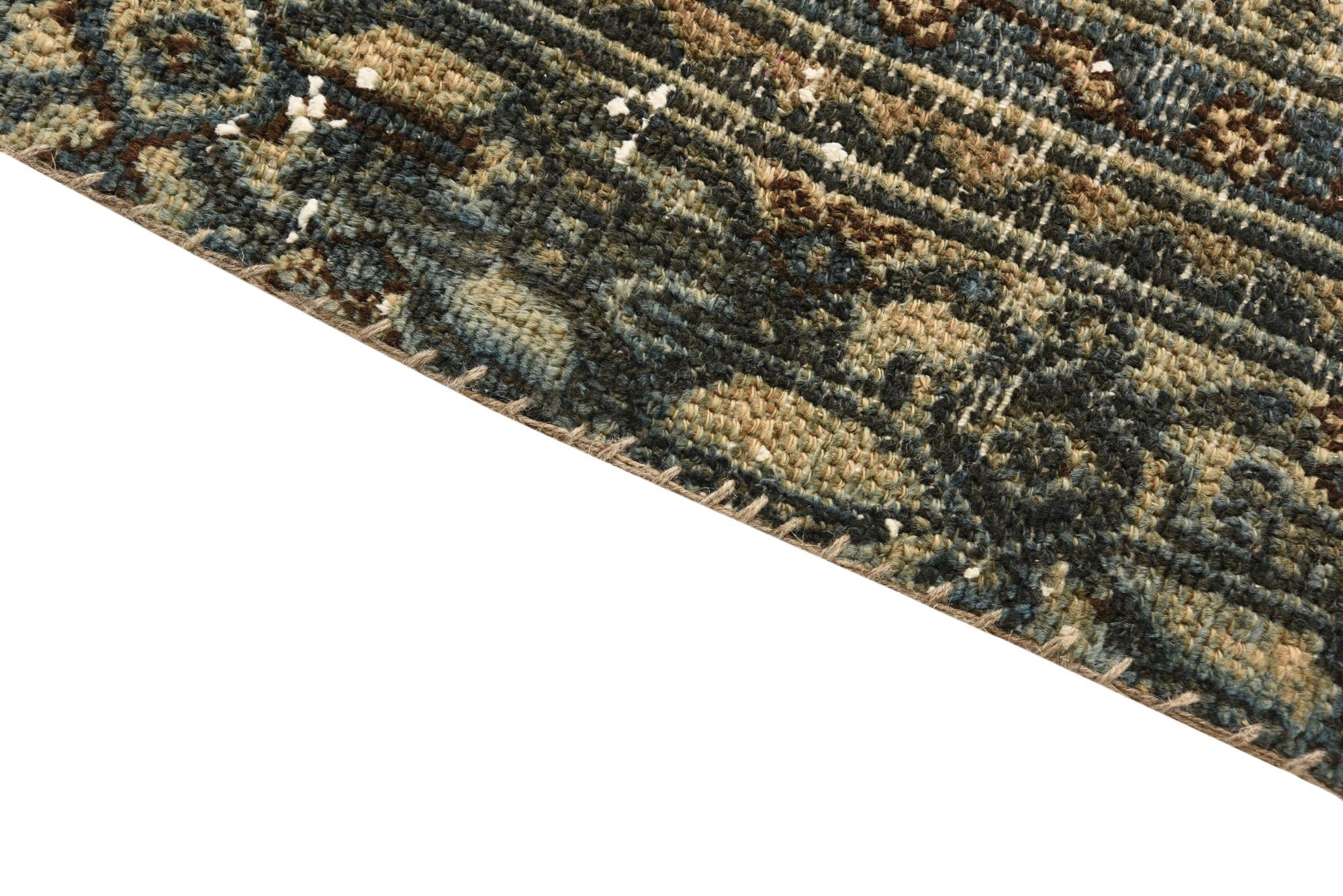 6' 8 x 9' 8 Hand Knotted Ultra Vintage Persian Wool Rug