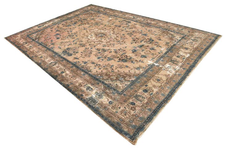 Detail image of 8' 8 x 12' 2 Hand Knotted Ultra Vintage Persian Wool Rug