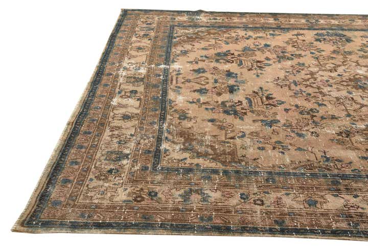 8' 8 x 12' 2 Hand Knotted Ultra Vintage Persian Wool Rug