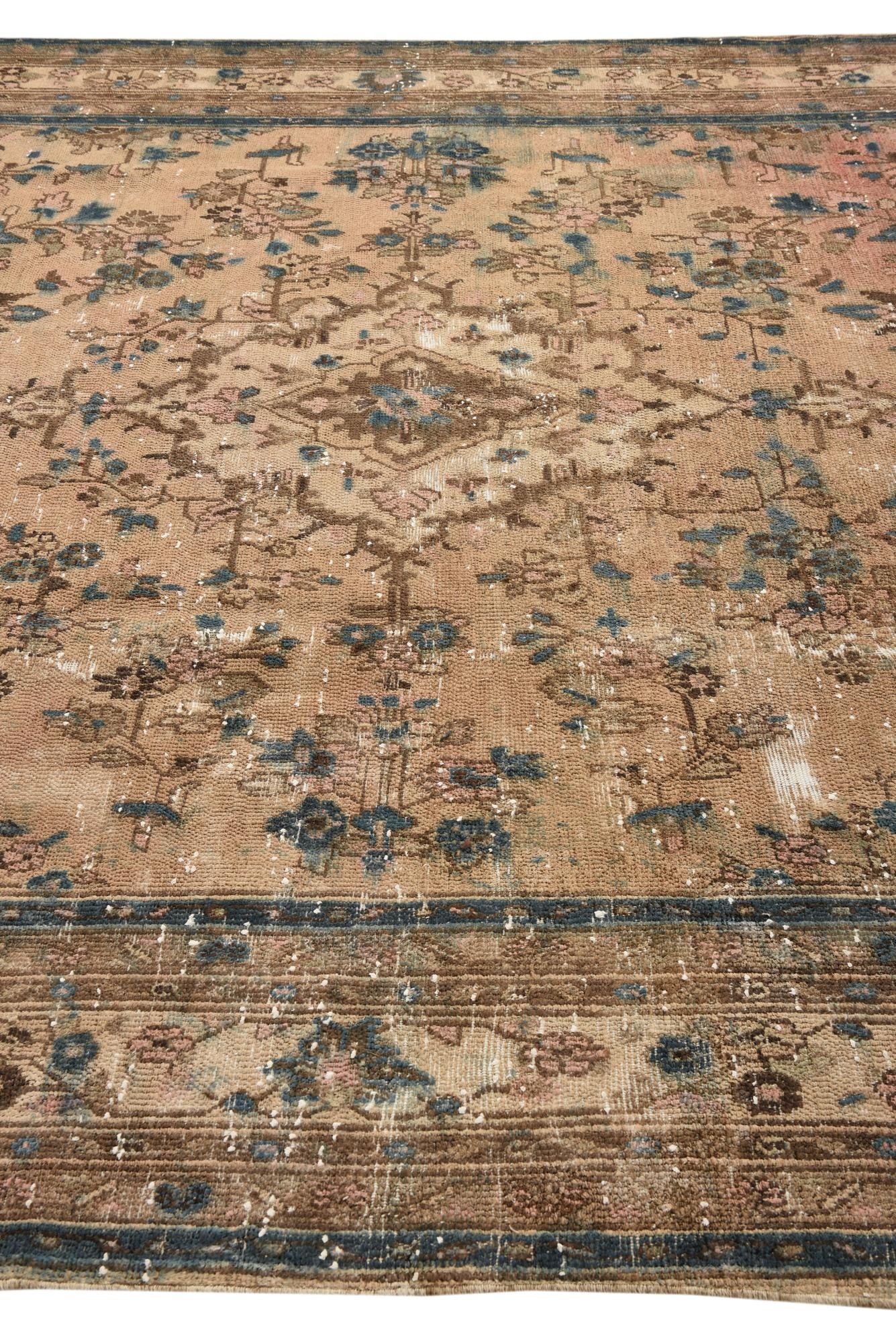 8' 8 x 12' 2 Hand Knotted Ultra Vintage Persian Wool Rug