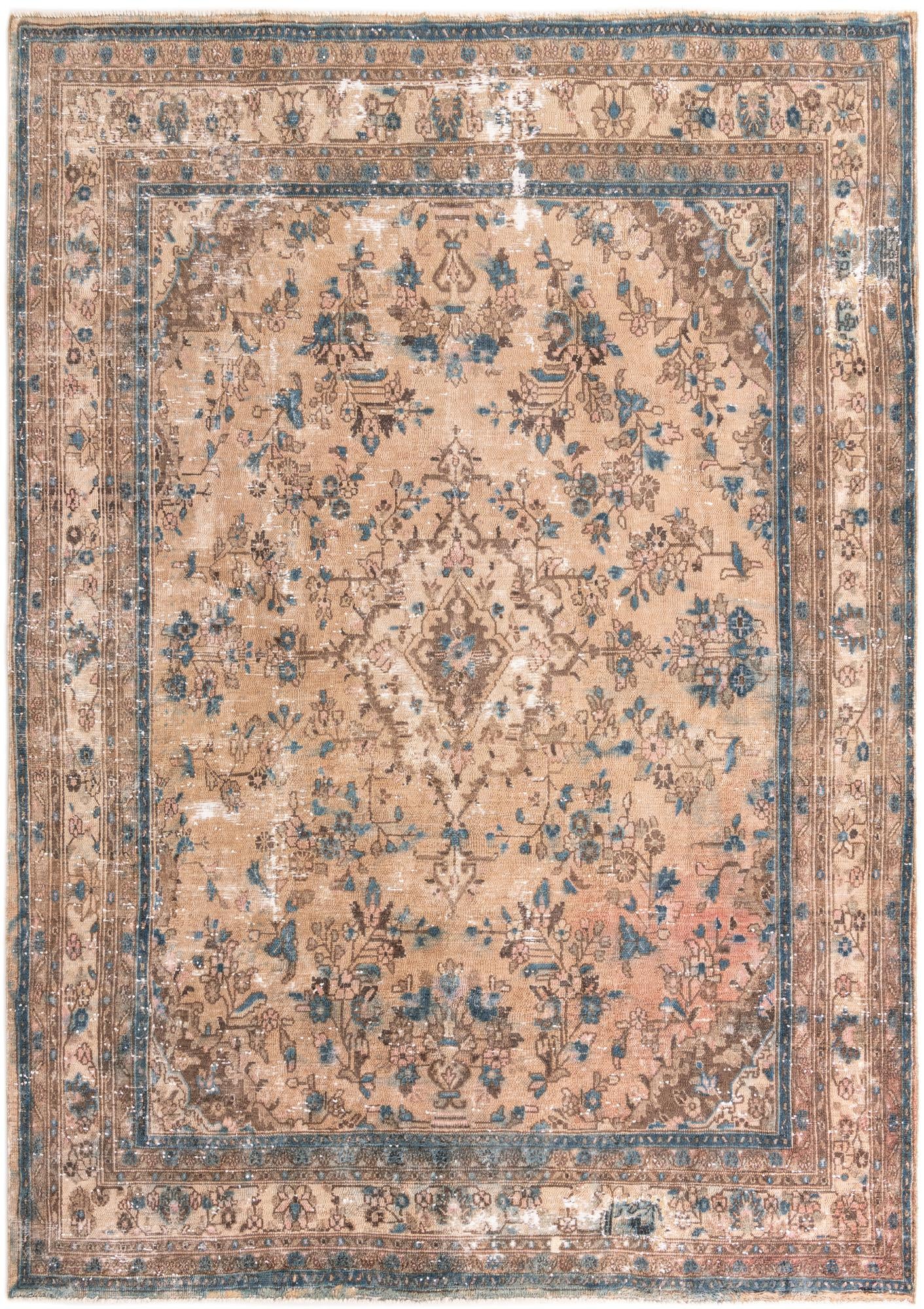 8' 8 x 12' 2 Hand Knotted Ultra Vintage Persian Wool Rug