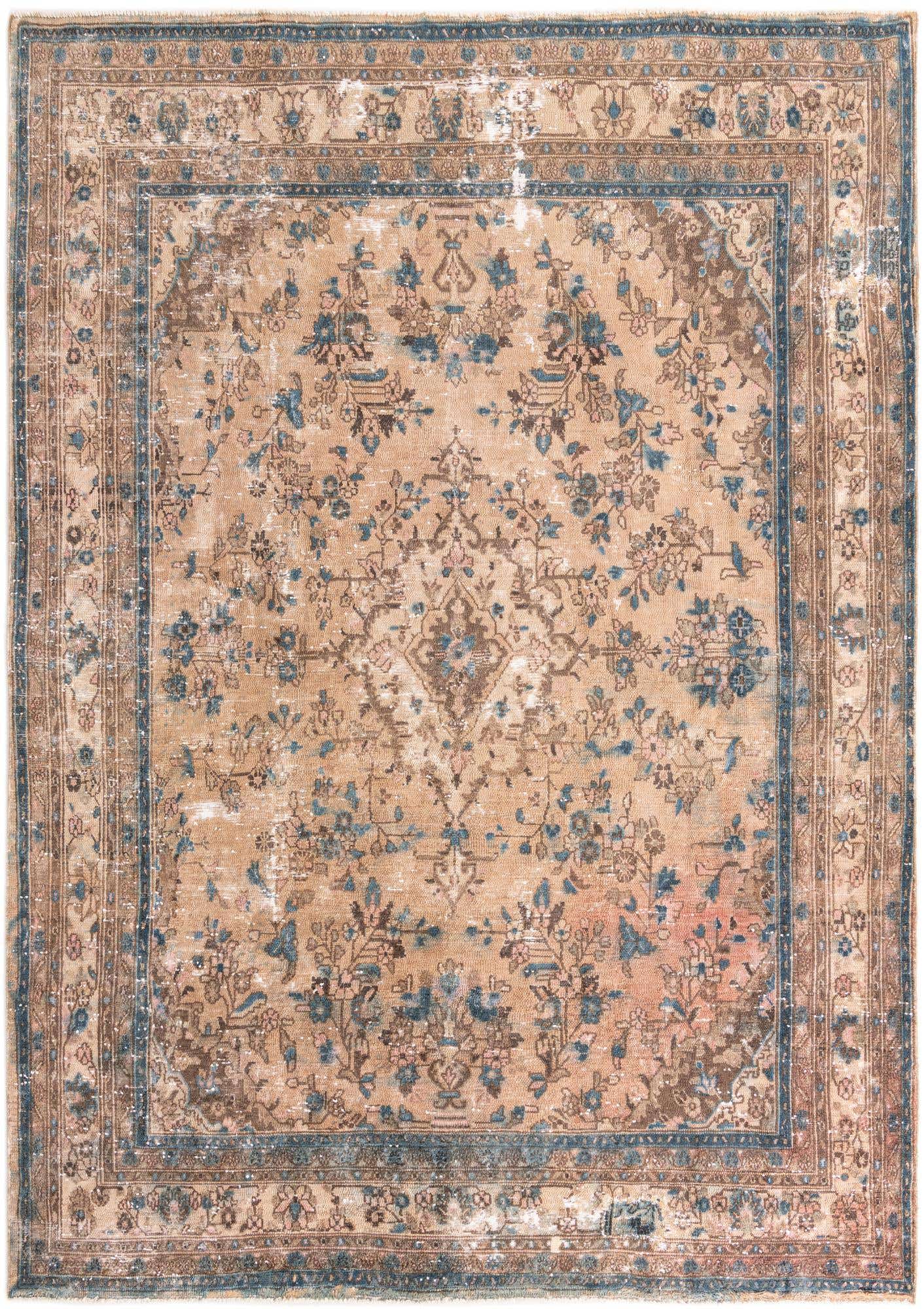 8' 8 x 12' 2 Hand Knotted Ultra Vintage Persian Wool Rug
