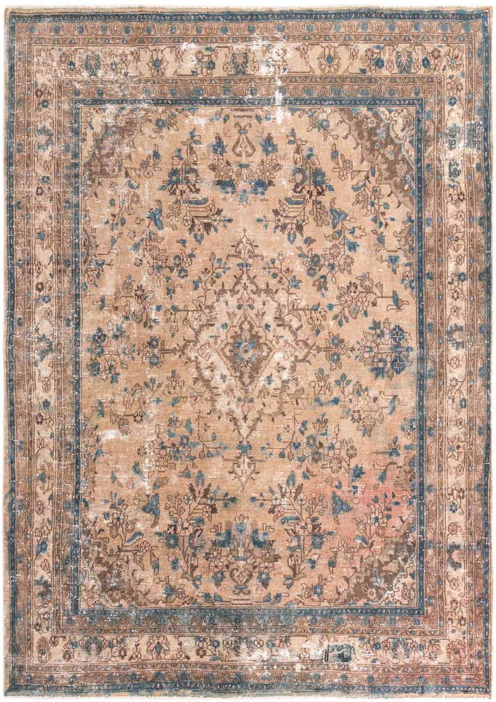 8' 8 x 12' 2 Hand Knotted Ultra Vintage Persian Wool Rug