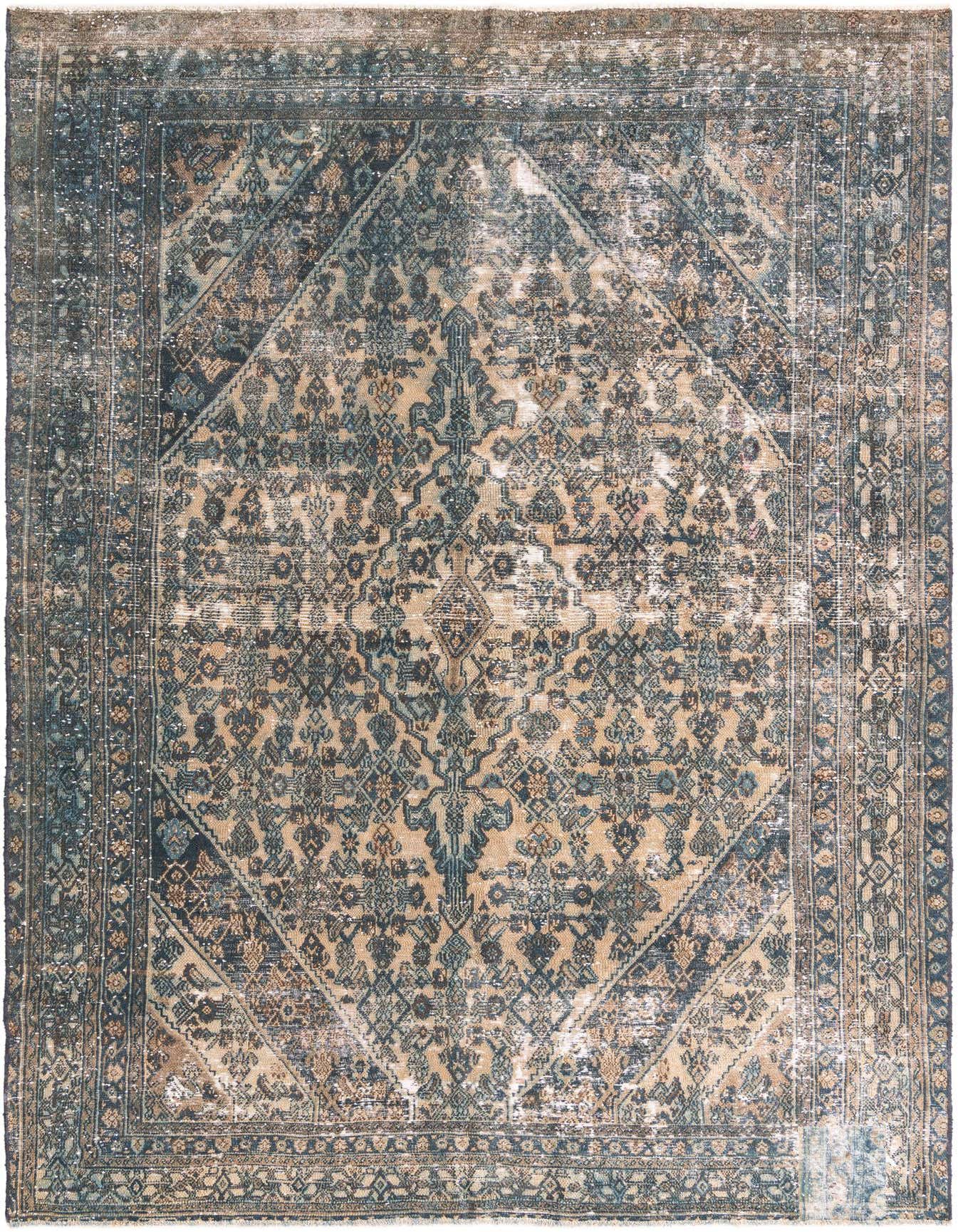 Primary image 7' 6 x 11' 4  Hand Knotted Ultra Vintage Persian Wool Rug