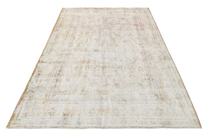 6' 4 x 9' 2 Hand Knotted Ultra Vintage Persian Wool Rug