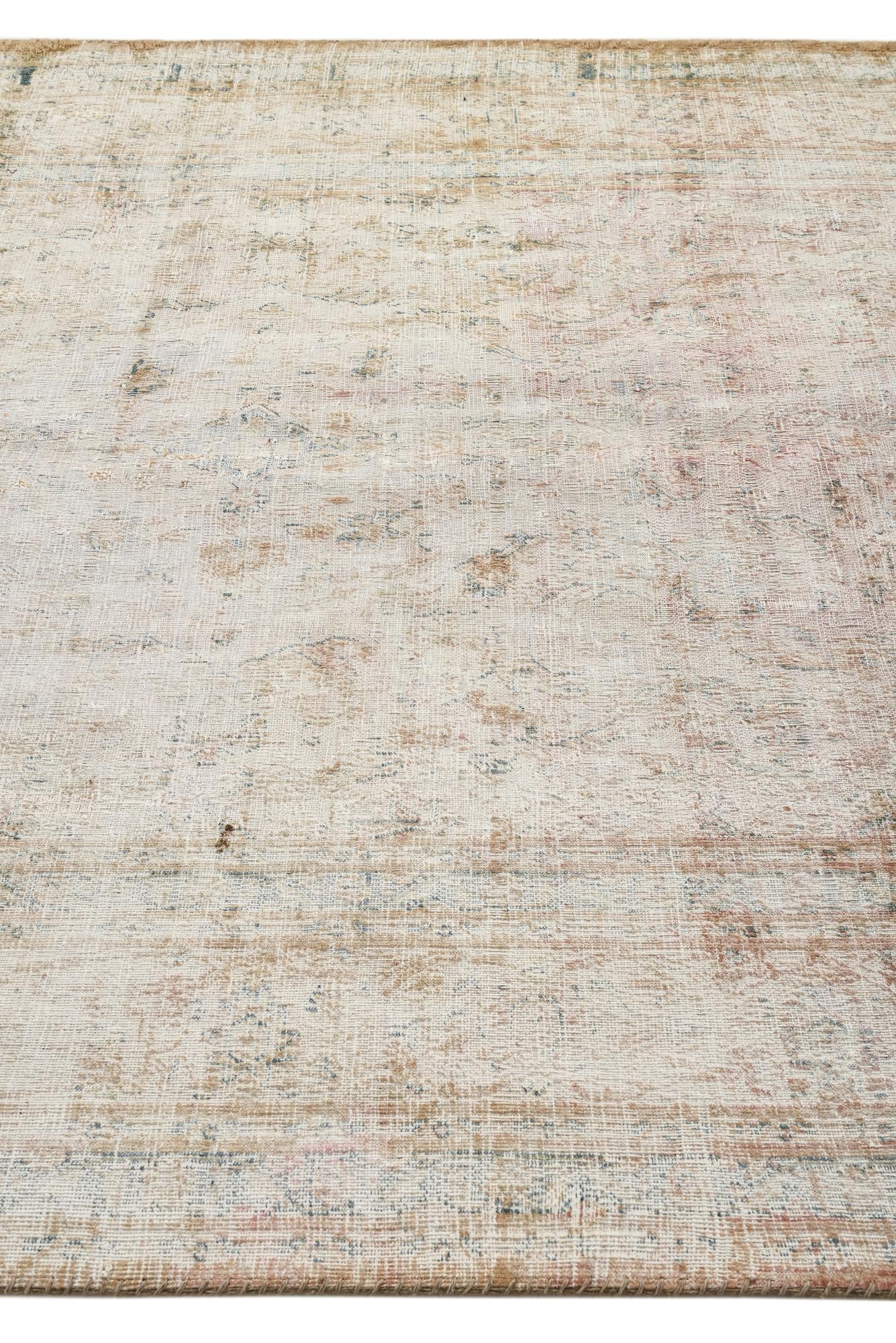 6' 4 x 9' 2 Hand Knotted Ultra Vintage Persian Wool Rug